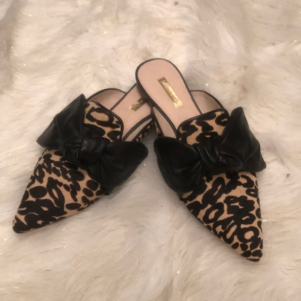 EEUC leopard bow flats from Nordstrom size 8.5
